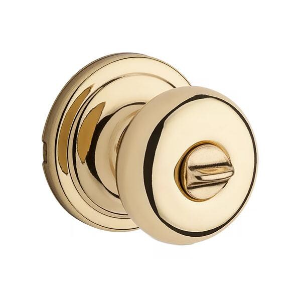 Kwikset: Hancock Privecy Door Knob with Round Rose / Polished Brass